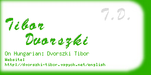 tibor dvorszki business card